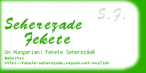 seherezade fekete business card
